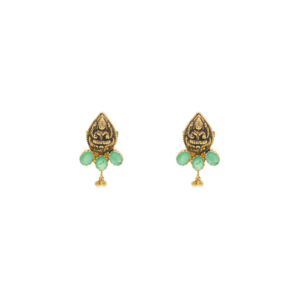 22K Yellow Gold Laxmi Earrings W/Emerald, 5.9 grams | 


Nothing can match the beauty and grace that a pair of traditional jhumakas can add to your ens...