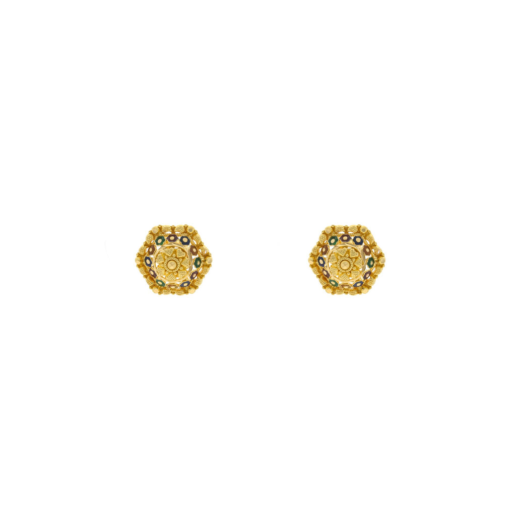 22K Yellow Gold Flattering & Multi-faceted Stud Earrings, 4 grams | 


Dazzle and shine wearing this elegant pair of 22K yellow gold earrings which will highlighting...