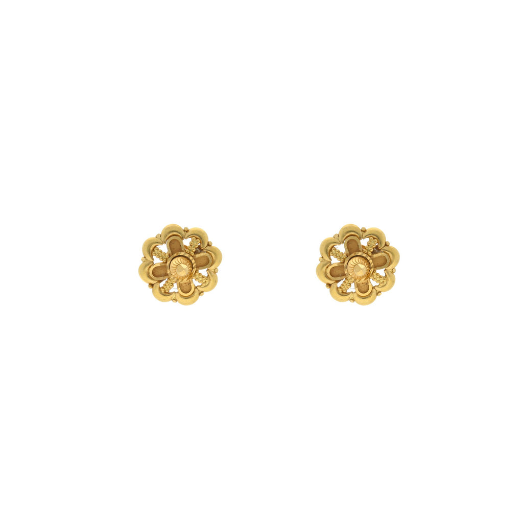 22K Yellow Gold Elegant and Long-Lasting Stud Earrings, 3.9 grams | 


Wear this stunning pair of elegant 22K yellow gold earrings that come in eye-catching manner w...