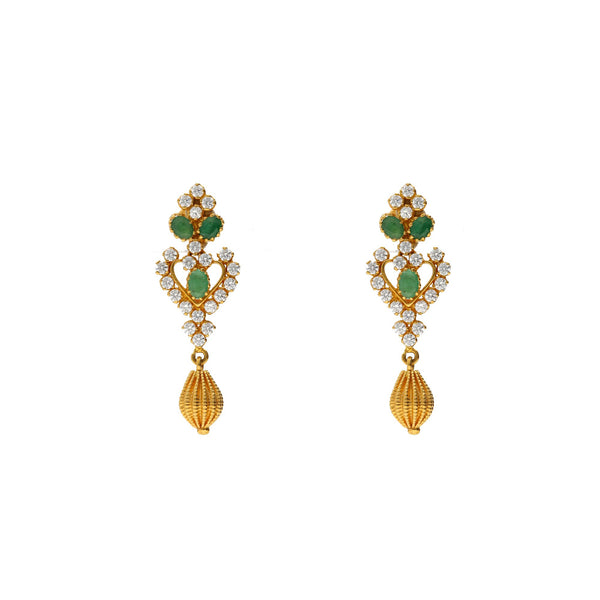 22K Yellow Gold Love Emerald Earrings | 


Fall in love with the breathtakingly beautiful 22K Yellow Gold Love Emerald Earrings from Vira...