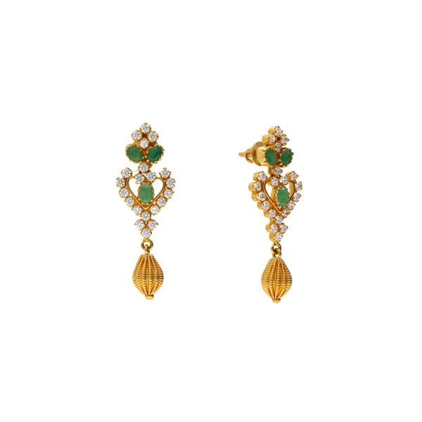 22K Yellow Gold Love Emerald Earrings | 


Fall in love with the breathtakingly beautiful 22K Yellow Gold Love Emerald Earrings from Vira...