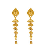 22K Yellow Gold Divya Dangling Stud Earrings | 
These stunning 22K Indian gold earrings for women are simple and classy. The Indian design and t...