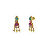 22K Yellow Gold Ornate Drop Earrings W/ Rubies, Emeralds & Drop Balls | 


Be the envy at every ball with the finest 22K gold gemstone jewelry like this pair of elegant ...