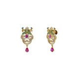 22K Yellow Gold Drop Earrings W/ CZ, Rubies, Emeralds & Paisley Peacock Design | 


Discover the beauty and brilliance of precious gemstones set in fine 22K gold like this pair o...