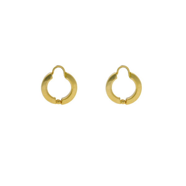 22K Yellow Gold Mini Hoop Earrings W/ Center Gold Ball | 


Be bold in your minimal jewelry designs like this petite pair of 22K yellow gold mini hoops fr...