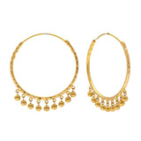 22K Yellow Gold Beaded Hoop Earrings | 
These chic 22K Indian gold earrings for women will add a stylish flare to any look. They can eas...