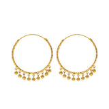 22K Yellow Gold Beaded Hoop Earrings | 
These chic 22K Indian gold earrings for women will add a stylish flare to any look. They can eas...
