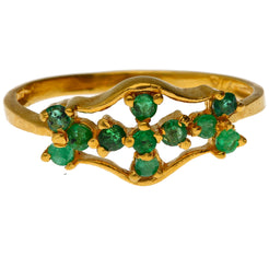 22K Yellow Gold & Emerald Aristocrat Ring