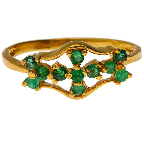 22K Yellow Gold & Emerald Aristocrat Ring | 
The 22K Yellow Gold & Emerald Aristocrat Ring is sure to turn heads. This fine gold ring for...