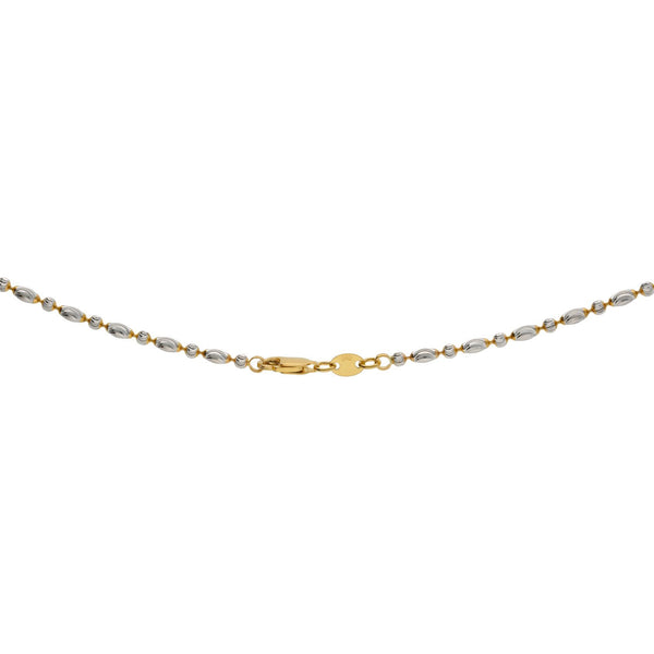 22K Gold Fancy Chain, Length 16inches | 


Classic 22K yellow gold chain crafted meticulously to match your taste; lightweight everyday w...