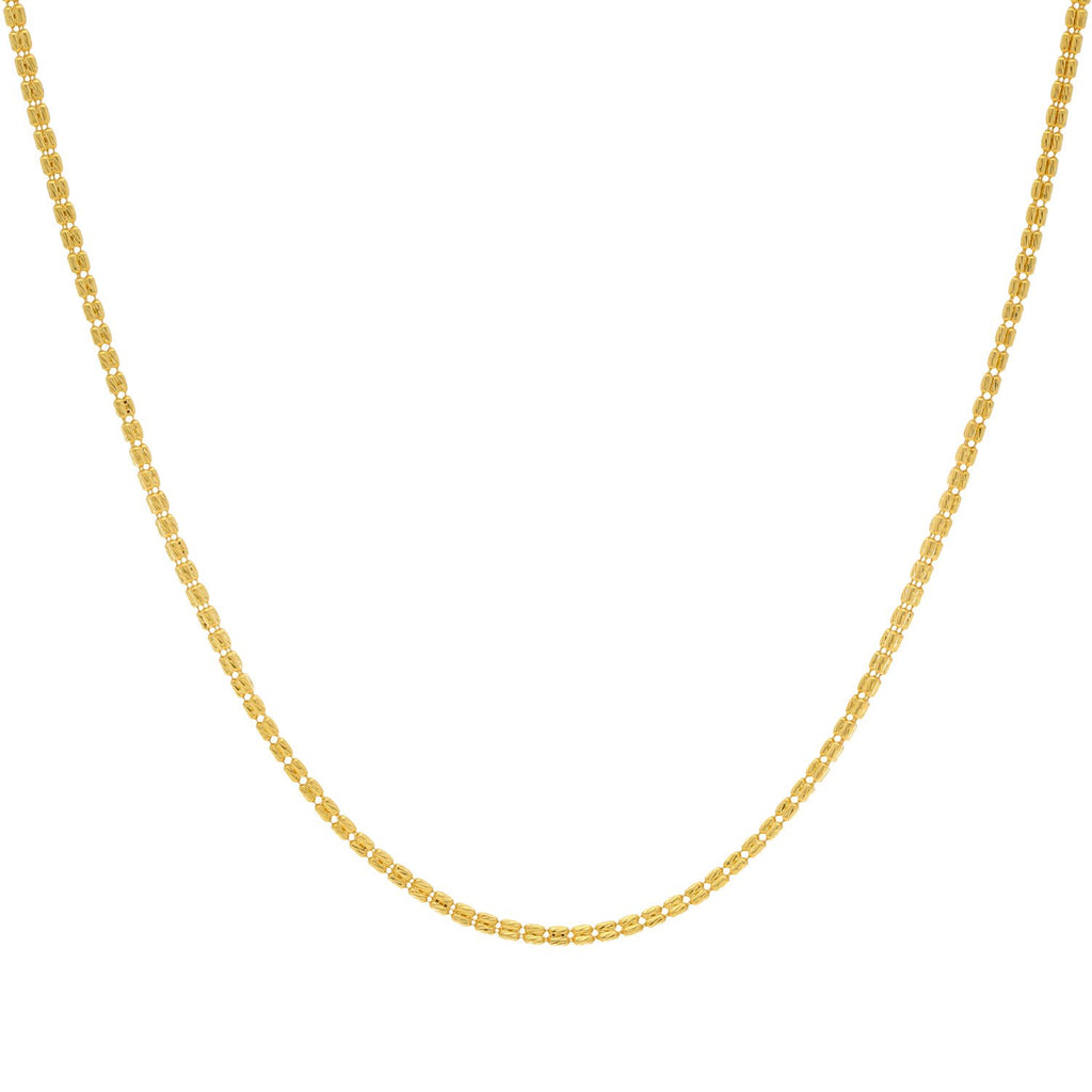 22K Yellow Gold Fancy Chain, Length 18inches | 


Looking for a gift for your wife? Get this contemporary 22K yellow gold chain crafted to perfe...
