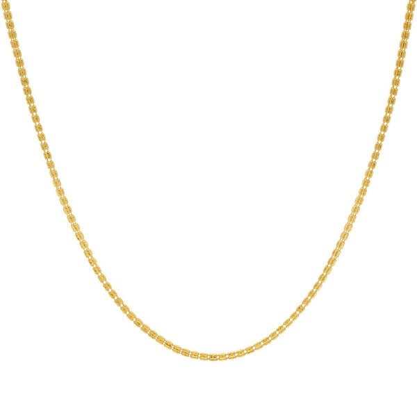 22K Yellow Gold Fancy Chain, Length 20 inches | Looking for a gift for your wife? Get this contemporary 22K yellow gold chain crafted to perfecti...