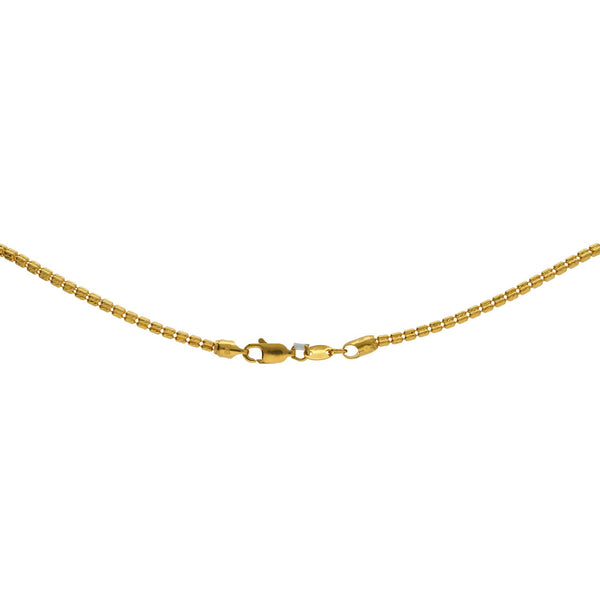 22K Yellow Gold Fancy Chain, Length 20 inches | Looking for a gift for your wife? Get this contemporary 22K yellow gold chain crafted to perfecti...
