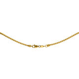 22K Yellow Gold Fancy Chain, Length 18inches | Looking for a gift for your wife? Get this contemporary 22K yellow gold chain crafted to perfecti...
