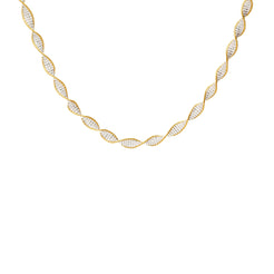 22K Multi-Tone Gold Beaded Twist Chain