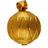 22K Gold Artisan Sphere Pendant | 
Bring any basic gold chain to life with our beautiful 22K Gold Artisan Sphere Pendant! This one ...