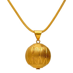 22K Gold Artisan Sphere Pendant