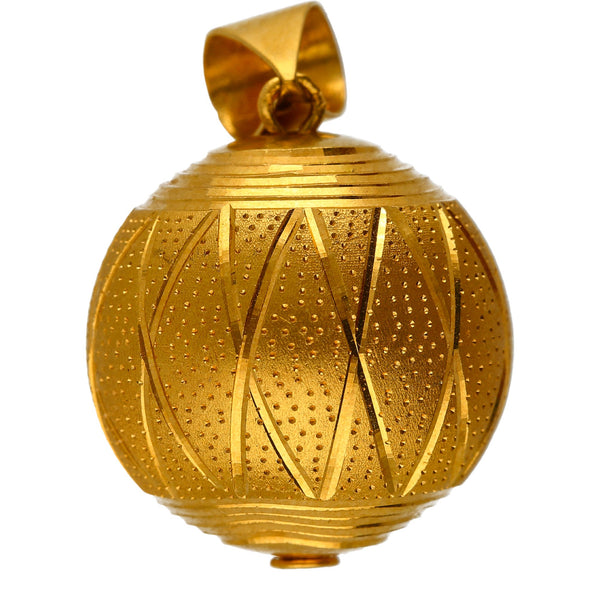 22K Gold Artisan Sphere Pendant | 
Bring any basic gold chain to life with our beautiful 22K Gold Artisan Sphere Pendant! This one ...