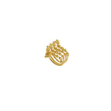 An image showing the side of a 22K gold multi-band ring from Virani Jewelers. | Make your everyday attire more elegant and unique with a 22K Indian gold multi-band ring from Vir...