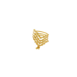 An image of a 22K gold pointed multi-band ring from Virani Jewelers.