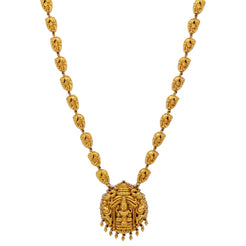 An image of the 22K gold Vilina Laxmi necklace from Virani Jewelers.