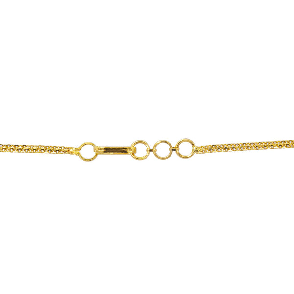 An image of the clasp on the Vilina Laxmi 22K gold necklace from Virani Jewelers | Turn heads at your next special event with this beautiful 22K gold necklace from Virani Jewelers!...