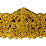 22K Yellow Gold Laxmi Vaddanam Waist Belt W/ Adjustable Belt & Pearls | Add movement and luxury to your most festive looks with Vaddanam waist belts that will transform ...