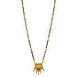 22K Yellow Gold Mangalsutra Beaded Chain Necklace W/ Meenakari Designs & Beaded Filigree |  22K Yellow Gold Mangalsutra Beaded Chain Necklace W/ Meenakari Designs & Beaded Filigree for...