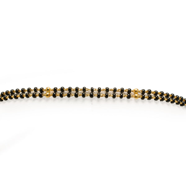 22K Yellow Gold Mangalsutra Beaded Chain Necklace W/ Meenakari Designs & Beaded Filigree |  22K Yellow Gold Mangalsutra Beaded Chain Necklace W/ Meenakari Designs & Beaded Filigree for...