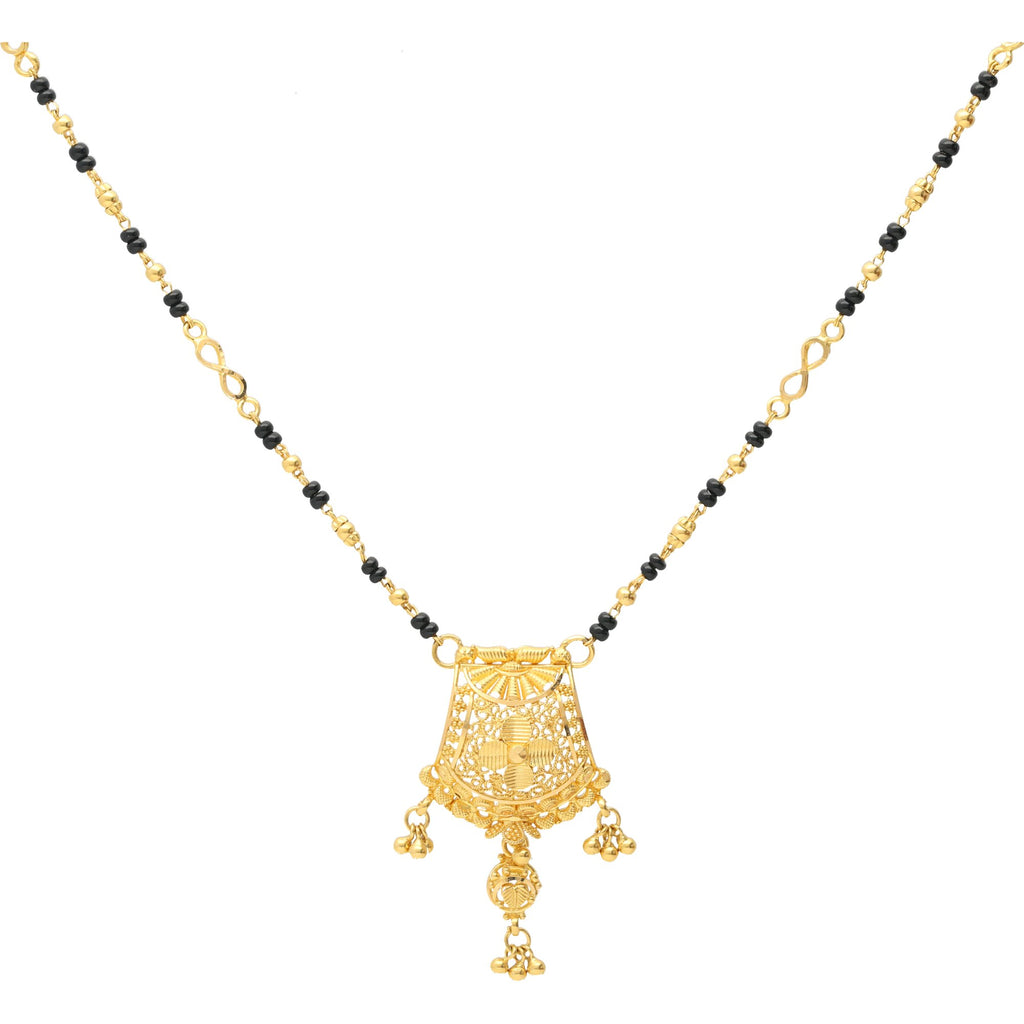 22K Gold Eternity Mangalsutra Chain Necklace | 


The 22K Gold Eternity Mangalsutra Chain Necklace is truly one of a kind. The dainty black bead...