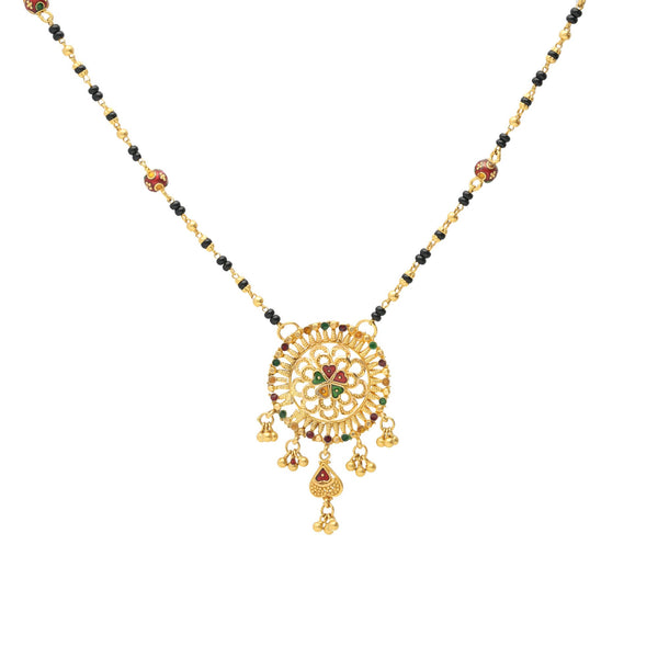 22K Gold Aditi Mangalsutra Chain Necklace | 


Our 22K Gold Aditi Mangalsutra Chain Necklace is the perfect understated bridal piece. The dec...