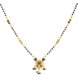 An image of the Vidya Mangalsutra 22K gold chain necklace from Virani Jewelers. | Show your new bride how much you care with the 22K Gold Vidya Mangalsutra Chain Necklace from Vir...