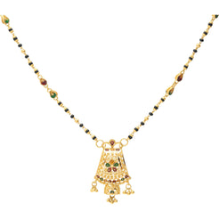 An image of the Jaya Mangalsutra 22K gold chain necklace from Virani Jewelers.