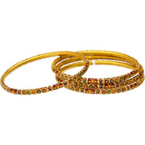 22K Yellow Gold Meena Bangle Set (Size 2.8) | 
These colorful Indian gold bangles will make any outfit stand out! The vibrant traditional India...