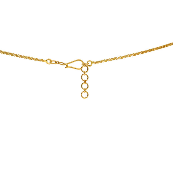 22K Yellow Gold Meenakari Necklace and Earrings Set | Treat yourself to luxury with this beautiful 22K gold necklace set from Virani Jewelers!

Designe...