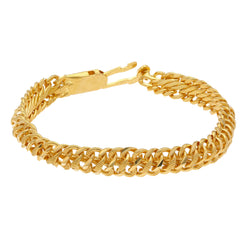 22K Yellow Gold Men's Bracelet W/ Double S-Link Band, 24 grams
