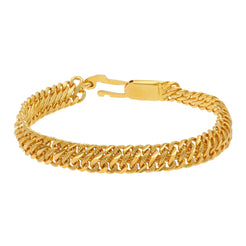 22K Yellow Gold Men's Bracelet W/ Double S-Link Band, 17.2 grams