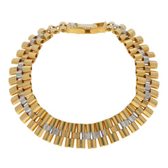 22K Multi Gold Bracelet W/ Rectangular frame for Men