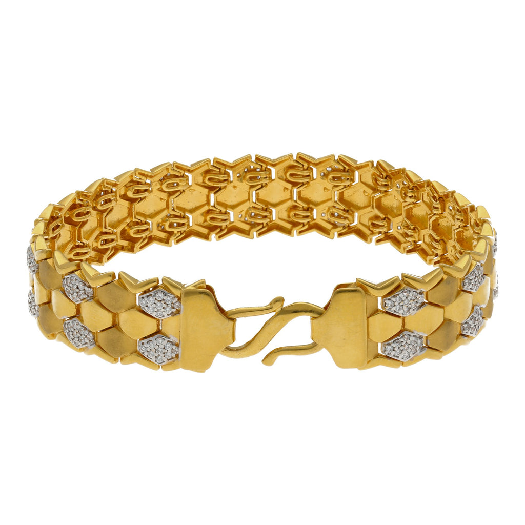 22K Yellow Gold Men Bracelet W/ Double S-Link Band | 


Be creative with your selection of everyday jewelry such as this 22K multi tone gold bracelet!...