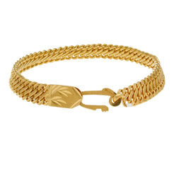 22K Yellow Gold Men Bracelet W/ Hexagonal Tile Link