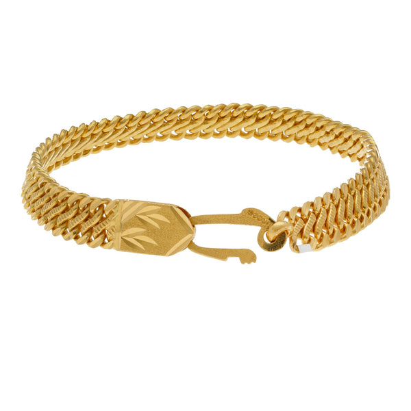 22K Yellow Gold Men Bracelet W/ Hexagonal Tile Link | 



Fashioned in solid yellow gold to exude sheer class and style, this exquisite bracelet can be...