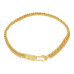 22K Yellow Gold Men Elegant Bracelet W/ Hexagonal tile Band