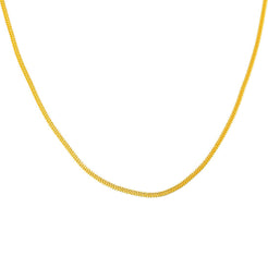 22K Yellow Gold Round Link Chain, 24.2 gm