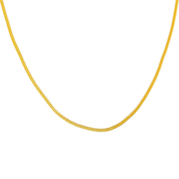 22K Yellow Gold Round Link Chain, 24.2 gm | Add the radiance and sophistication of 22 karat gold to any outfit with this beautiful yellow gol...