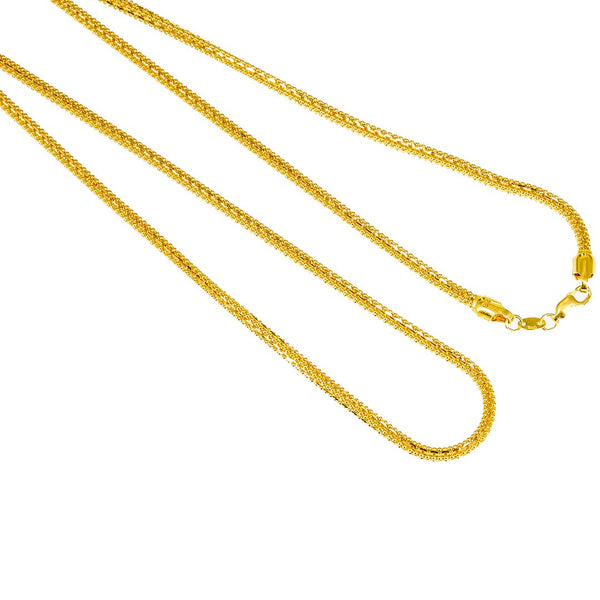 22K Yellow Gold Round Link Chain, 33.8 gm | Invest in the best 22K gold jewelry available by ordering this beautiful round link chain from Vi...