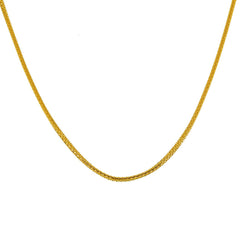 22K Yellow Gold Round Link Chain, 33.8 gm