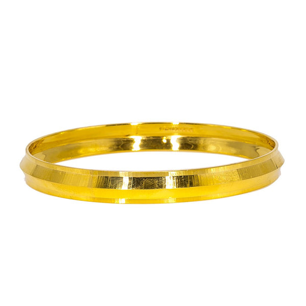 22K Yellow Gold Men's Kada Bangle | Enhance your masculine chic attire with classic gold jewelry like this 22K yellow gold men’s Kada...