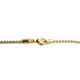 22K Multi Tone Gold Chain W/ Draped Strands & Textured Side Ball Accents | 22K Multi Tone Gold Chain W/ Draped Strands & Textured Side Ball Accents for women. This eleg...