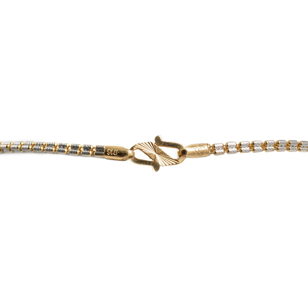 22K Multi Tone Gold Chain W/ Speckled Rose Gold Balls & Draped Column Bead Strands |  22K Multi Tone Gold Chain W/ Speckled Rose Gold Balls & Draped Column Bead Strands for women...