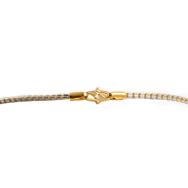 22K Multi Tone Gold Chain W/ Textured Balls & Draped Rounded Column-Bead Strands |  22K Multi Tone Gold Chain W/ Textured Balls & Draped Rounded column-Bead Strands, 15.9 Grams...